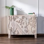 Peacock Carved Solid Wood Sideboard