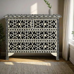 Bone Inlay and Resin Chest of Drawer