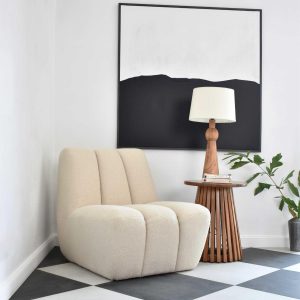 Luxurious Fluted Upholstered Chair