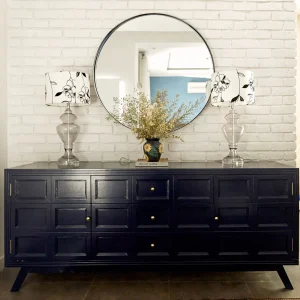 Layered Grid Pattern Sideboard