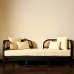 Gileteen Cane Sofa with wooden frame and woven cane panels