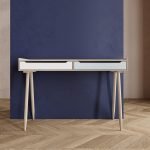 Southwark Desk with two soft-close drawers and tapered legs