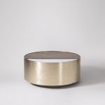 Rossi Coffee Table with solid wood top and black metal frame