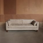 Gileteen Country Home Sofa with rolled arms and plush cushioning