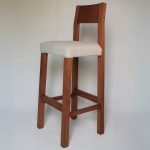 Gileteen Mahogany Bar Stool with contoured seat and rich mahogany finish