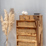 Gileteen Modern 6-Drawer Wooden Storage Cabinet with Sleek Design