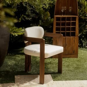Gileteen Dining Chair with solid wood construction and sleek design