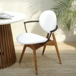 Gileteen Dining Chair with wooden frame and upholstered seat