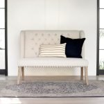 Gileteen Wingback Bench Sofa with premium upholstery and wooden frame