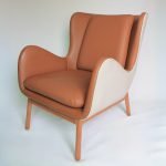 Gileteen Affogato Wing Chair with solid wood frame and plush cushioning