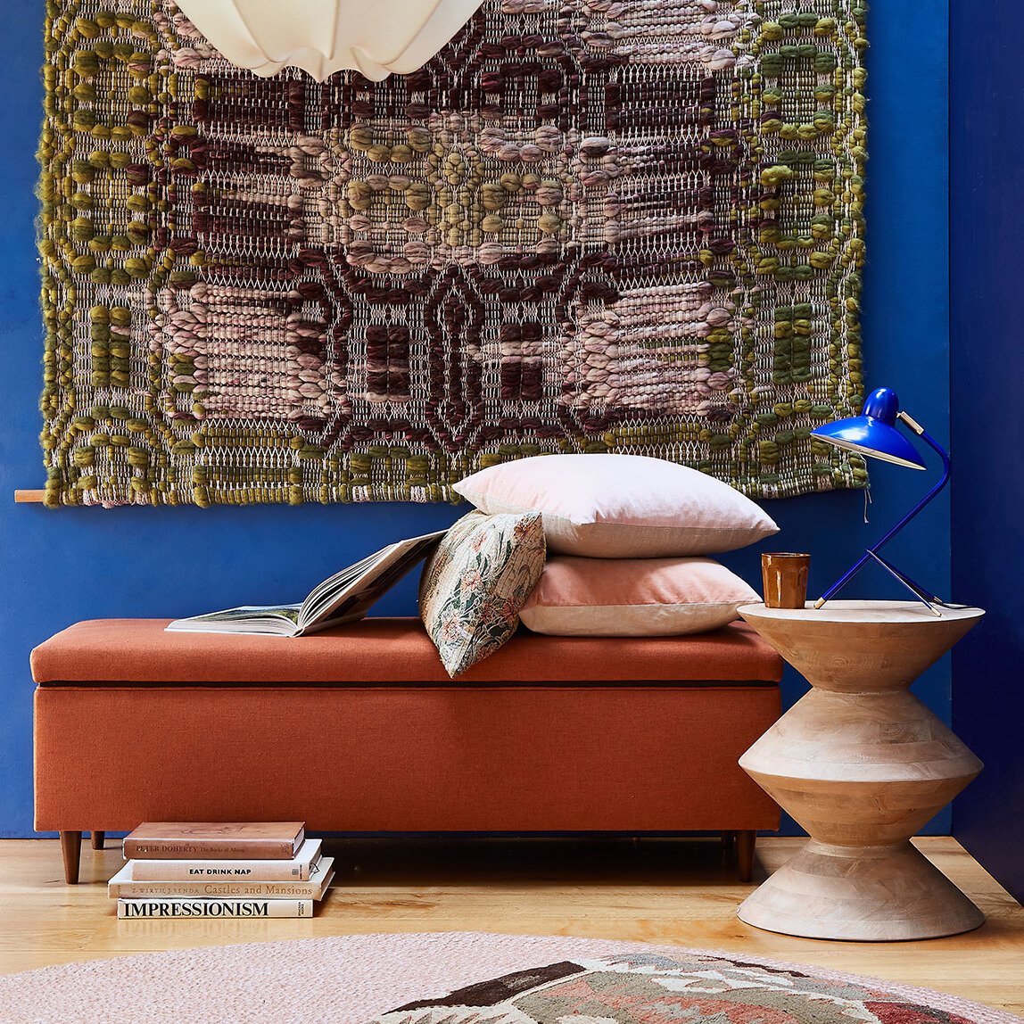 Tommy Side Table with a soft-close drawer, open shelf, and modern wood finish