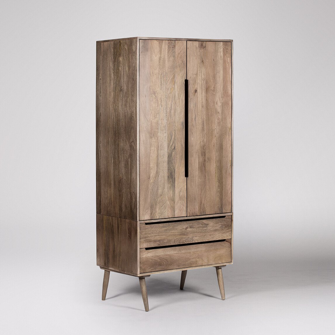Southwark Double Wardrobe in solid natural wood with spacious storage compartments
