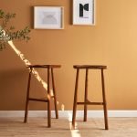 Gileteen Bar Stool – Sleek wooden design with a contoured seat and sturdy legs