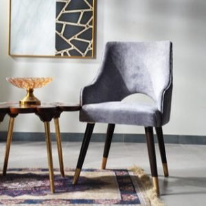 Grey Hustler Chair with modern design and structured silhouette
