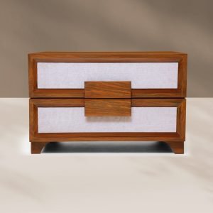 Sleeping Muse Night Stand with solid walnut frame and sleek drawer design