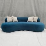 "Meadow Sofa with solid wood base and soft beige upholstery"