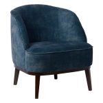 Ollie Long Chair in soft fabric with modern curved design