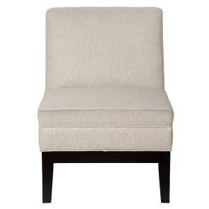 Kenzo Long Chair in neutral upholstery with sculptural curves and extended lounge design