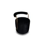 Clio modern wooden stool with contoured seat and minimalist design in natural wood finish