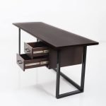 Eli desk with clean lines and a spacious work surface in a contemporary office setting`
