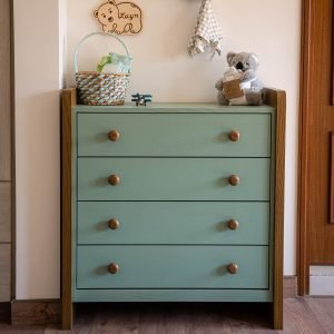 ZEE Chester – bold zig-zag chest of drawers in wood finish