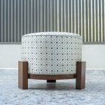 Midge Stool – compact modern stool with a padded seat and minimalist design