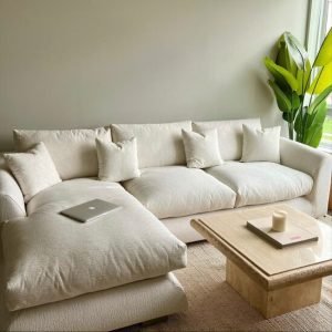 AIR Couch Sofa inflated and set up outdoors, showcasing its portable and comfortable design