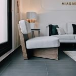 Mila Chair – modern upholstered chair with curved back and tapered legs