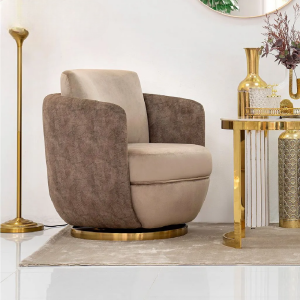 Velvet Luxe Swivel Accent Chair in plush jewel-tone fabric with rounded back and 360-degree base