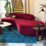 Serpentine Sofa by Vladimir Kagan showcasing its distinctive curved design and luxurious upholstery.