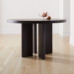 Shadow Blackened Wood Dining Table – modern solid wood black dining table with matte finish