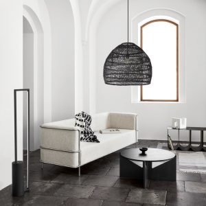 Fika Large Black Coffee Table with solid wood construction and minimalist design