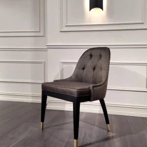 CloudSit Chair in misty grey velvet with plush cushions and rounded silhouette in a modern living room