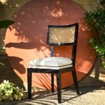 Cane Classic Dining Chair with solid wood frame and woven cane backrest