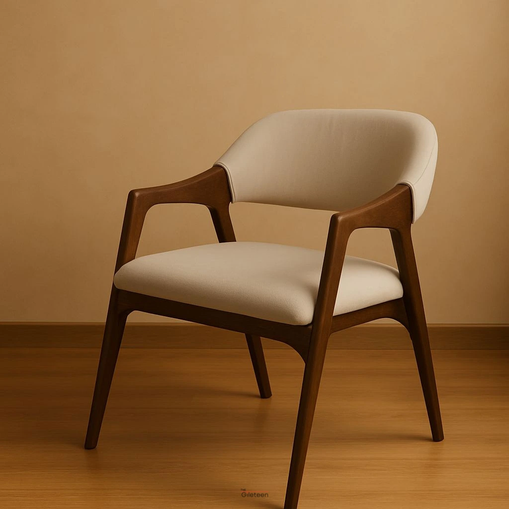 Atlas Dining Chair – handcrafted solid wood chair with curved backrest and modern silhouette.