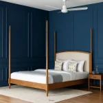 IndraThrone Bed – handcrafted royal bed in solid Sheesham wood with tall headboard and elegant carvings.