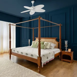 SultanSheesh Bed – royal solid Sheesham wood bed with bold headboard and luxurious design.