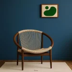 Vincent Lounge Chair – handcrafted solid wood lounge chair with upholstered seat and slanted backrest.