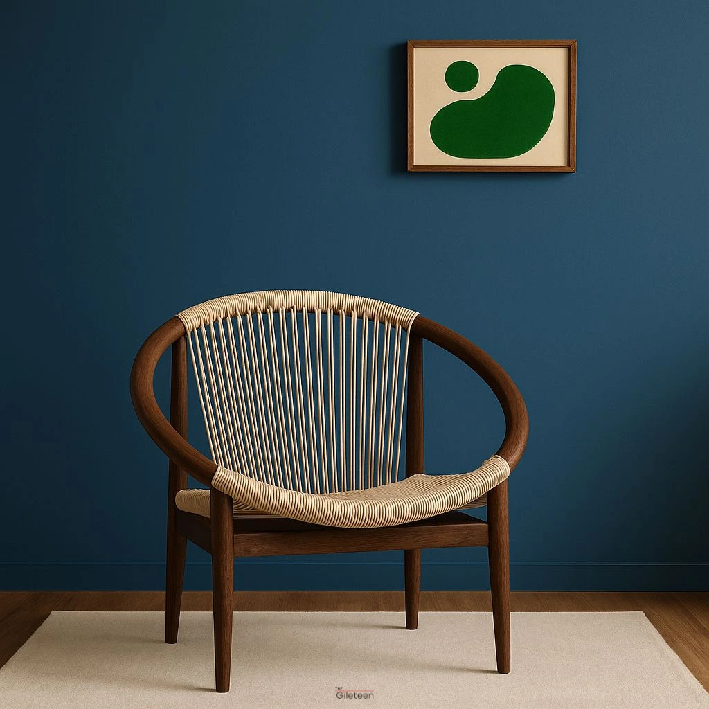 Vincent Lounge Chair – handcrafted solid wood lounge chair with upholstered seat and slanted backrest.